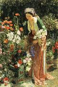 John Frederick Lewis In  the Bey-s Garden oil painting on canvas